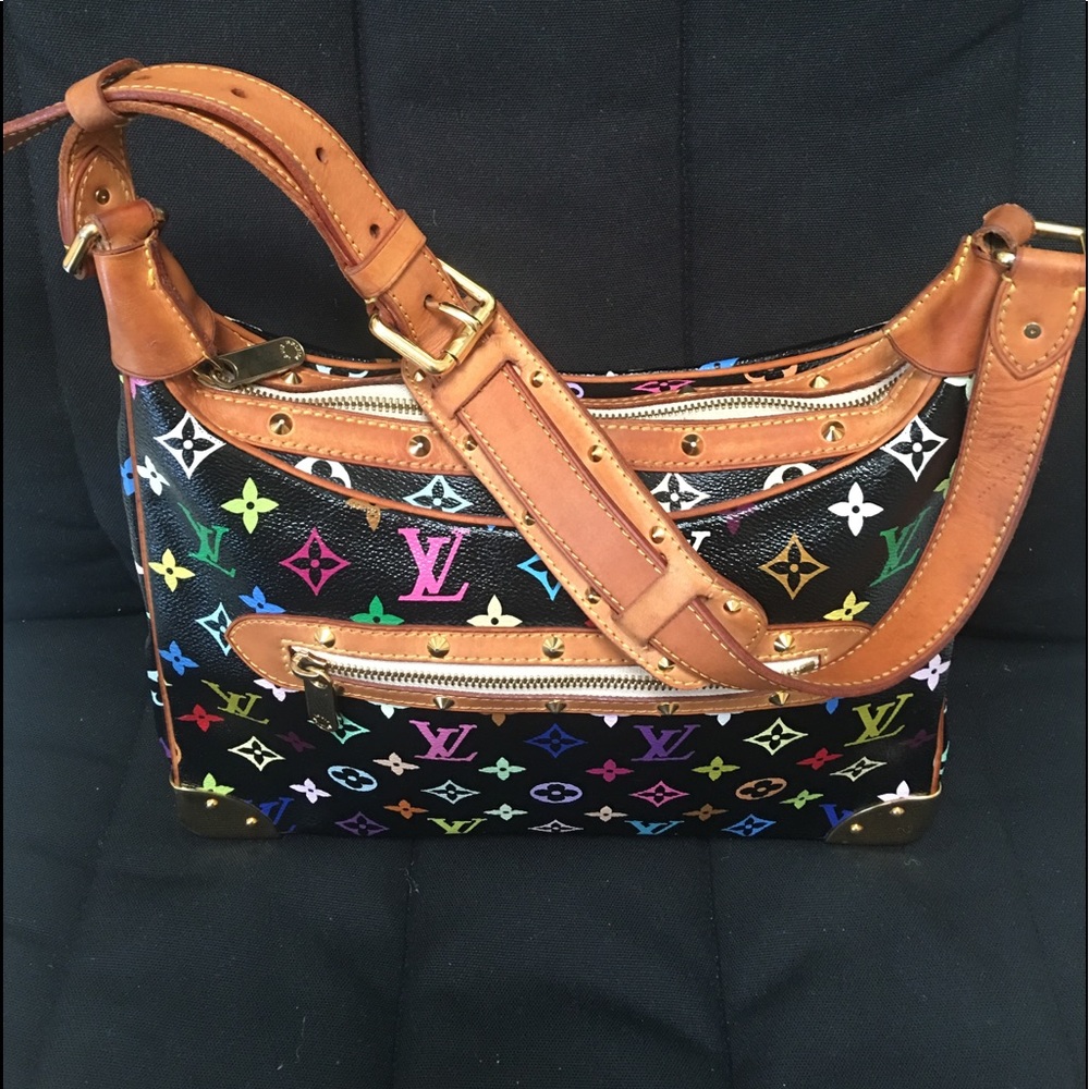 Authentic Louis Vuitton Boulogne Black Multicolor